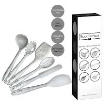 Kitchen utensils and appliances white and black vector icons set. White Kitchen Cooking Utensil Set For House And Home By Black Tie Haus Buy Online In Andorra At Andorra Desertcart Com Productid 175136428