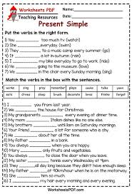 present simple and past simple exercises pdf