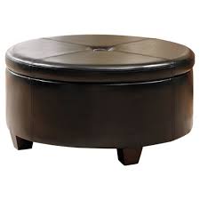 Maison arts round storage ottoman vanity stool leather pouf ottoman coffee table side table foot stool for living room seat dressing chair footrest, black. Virn2cld0odrvm