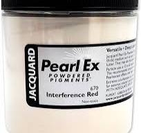 Jacquard Pearl Ex Pigment Powder 4oz Interference Red - Loose Mica Powder  for Epoxy Resin, Watercolors, Calligraphy Ink & Clay - Epoxy Pigment Powder  ...