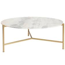 It has a smooth, gray laminate top and black metal, open frame legs. Hayward Round Coffee Table Interiors Online