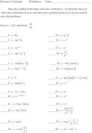 Printable math worksheets @ www.mathworksheets4kids.com. Printable Derivative Practice Worksheet Printable Alphabet Worksheets Calculus One Graphing The Derivative Of A Function Iamananie