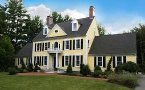 When we moved into our circa 1875 clapboard farmhouse, it was painted pink with green and white trim. Article Invigorate Your Home S Exterior With Color Yellow House Exterior House Exterior Exterior House Colors