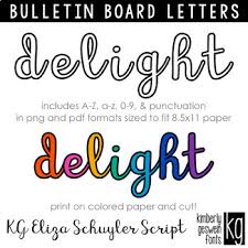 Fonts kg eliza schuyler script in fancy category. Bulletin Board Letters Kg Eliza Schuyler Script By Kimberly Geswein Fonts