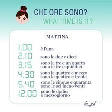 What Time Is It Che Ore Sono Learn Italian With Me If You Want To Learn Italian Contact Me Ilazed I Learning Italian Italian Lessons Italian Words