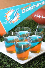 Miami Dolphins Jell O Shots Recipe Miami Dolphins Shot Recipes Miami Dolphins Cake