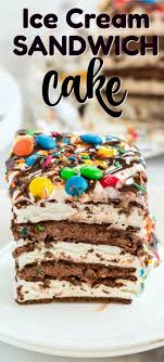 Birthday Cake Ice Cream Sandwich Cake Ice Cream Sandwich Cake No Bake Dessert Made From Ice Cream Sandwiches Layers Of Ice Cr Ice Cream Sandwich Cake Ice Cream Sandwich Dessert Ice Cream Sandwich