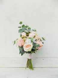 Ivory Blush Peach Wedding Flowers Package Bridal Bouquet Peach Wedding Flowers Bridesmaid Flowers Wedding Flower Packages