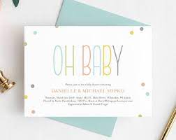 Baby Shower Invitation Gender Neutral Oh Baby Shower Etsy
