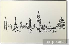 Âge de l'enfant + 1 = nombre d'invités), c'est tout à fait gérable. Tableau Sur Toile Croquis Panorama Main Dessin Des Monuments Du Monde Pixers Nous Vivons Pour Changer