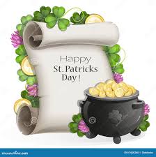 St Patrick Day Parchment Scroll Stock Illustrations