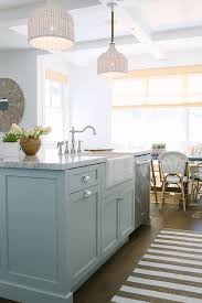 Inspiring White Kitchen With Light Blue Island Home Bunch An Interior Design Luxury Homes Blog Light Blue Kitchens White Kitchen Kitchen Design