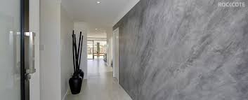 The Venetian Plaster Extends Through To The Kitchen The Grey Colour Selected To Complement The Other Neutra Venetian Plaster Stucco Veneziano Polished Plaster