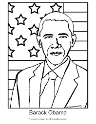 Printable us presidents coloring pages, coloring sheets and pictures for kids, children. Barack Obama Coloring Page Free Printable Pdf From Primarygames