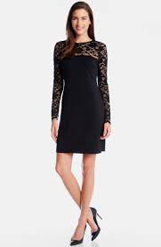 Free Shipping And Returns On Karen Kane Blake Lace Yoke Sheath Dress At Nordstrom Cocktail Dress Lace Long Sleeve Lace Cocktail Dress Trendy Cocktail Dresses