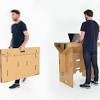 Der schreibtisch auf rollen lässt sich entlang des drempelregals verschieben: 1