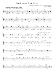Bb f/a gm f e c7 and the sweet silver song of a lark. Youll Never Walk Alone Sheet Music For Trumpet In B Flat Solo Musescore Com