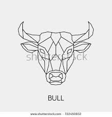 Stock Vector Graphics Vector Polygon Abstract Head Of A Bull Geometric Without Royalties 722 Taurus Bull Tattoos Bull Tattoos Geometric Animals