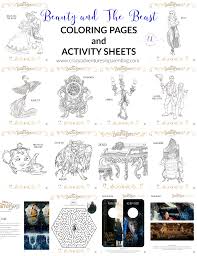 If your child loves interacting. Beauty And The Beast Coloring Pages And Activity Sheets Crazy Adventures In Parenting