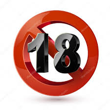 Adults only content sign. XXX sticker. Age limit icon. Prohibiti Stock  Vector by ©kchungtw 37559701