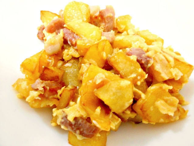 Revuelto de Bacon y Patatas - Cocina a Buenas Horas