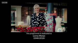 The sewing bee finale was aired last night and comedian joe lycett has been congratulated for his hilarious performance hosting the show. Great British Sewing Bee Pays Tribute To Lorna Monje