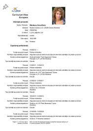 Download model cv curriculum vitae european romana. Cv Europass English Model