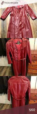 Hp Vintage 24k Leather Dan Di Modes Red Trench Leather Jackets Women Vegan Leather Moto Jacket Clothes Design
