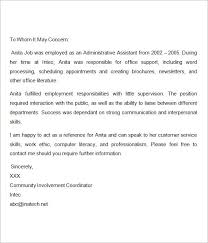 10 Recommendation Letters For Employment Download Free Documents In Word Reference Letter Letter Of Recommendation Employment Reference Letter