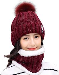 Hat Scarf Buy Winter Beanie Hat Scarf Set Warm Knit Hat Thick Fleece Lined