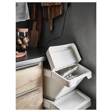 Sortera Afvalbak Met Deksel Wit 37 L Ikea In 2020 Recycling Bins Kitchen Recycling Bins Ikea