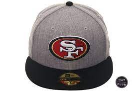 Hat Club Original New Era 59fifty San Francisco 49ers Fitted Hat 2t Heather Gray Black Fitted Hats Hats New Era Fitted