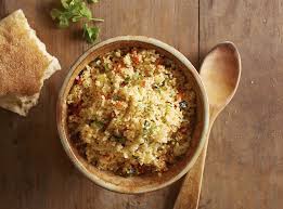 Spiced lamb and couscous stuffed peppers ~ this classic comfort food gets an exotic makeover with ground lamb, lightly spiced with cinnamon, allspice, cardamom, and nutmeg, along with fluffy couscous to replace the traditional rice. Couscous Semolina S B Herba Foods