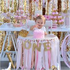 Pink Gold Glitter 1st Birthday Decorations Https Www Etsy Com Listing 564323709 Pink G Gold Birthday Party 1st Birthday Decorations First Birthday Parties