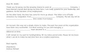 40 Two Weeks Notice Letters Resignation Letter Templates Resignation Letter Two Weeks Notice Resignation Letters