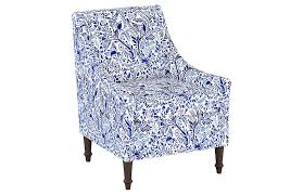 One Kings Lane Holmes Accent Chair Blue White Linen One Kings Lane Choose from wide ranges of accent chairs.