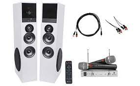 If you're a consumer who likes quality, then klipsch is the brand for you. Amazon Com Rockville All In One Bluetooth Home Theater Karaoke Machine System Wireless Mics Musical Instruments