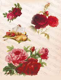 As normal all of the sheets in this section are completely free to. Decoupage Paper Print Flowers Floral Rose Printable Etsy