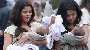 Playing Mommy Selena Gomez Holds Baby On Set Of New Film In Dubious Battle