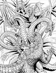 Push pack to pdf button and download pdf coloring book for free. Monster Vs Dragon Valentin Adult Coloring Pages