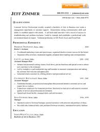 Resume Samples Customer Service Jobs