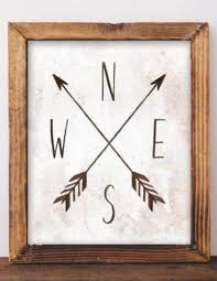 Compass Printable Art Compass Wall Art Arrow Wall Art Rustic Wall Art