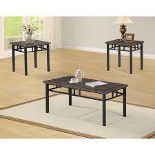 Verona marble & wood coffee table. Knox Coffee And End Tables