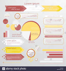 Set Of Infographic Elements In Yellow White And Strawberry