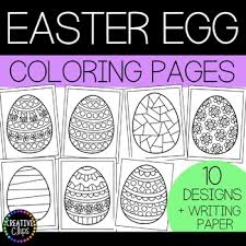 We make marbled easter eggs every year. Easter Egg Coloring Pages And Writing Paper Made By Creative Clips