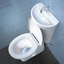 toilets and sinks, small bathroom