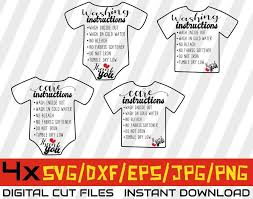 The clothing care card attached below are perfect to print out and place in your handmade packages. 4x T Shirt And Baby Body Washing Instructions Svg Care Instruction Cards Svg Pringitng T Shirt Svg Cuttable Care Cards Vector