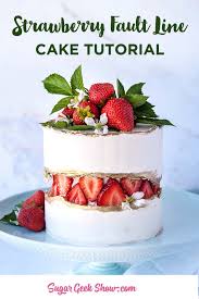 Strawberry Fault Line Cake Tutorial Video Sugar Geek Show Recipe Cake Tutorial Savoury Cake Cake Decorating Techniques