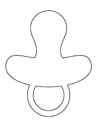 Printable Pacifier Template Crafts Baby Shower Baby Shower Cards