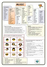 Music English Esl Worksheets For Distance Learning And Physical Classrooms Music Worksheets Music Vocabulary Music Lessons